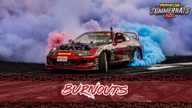 Burnouts at Aeroflow Summernats NZ